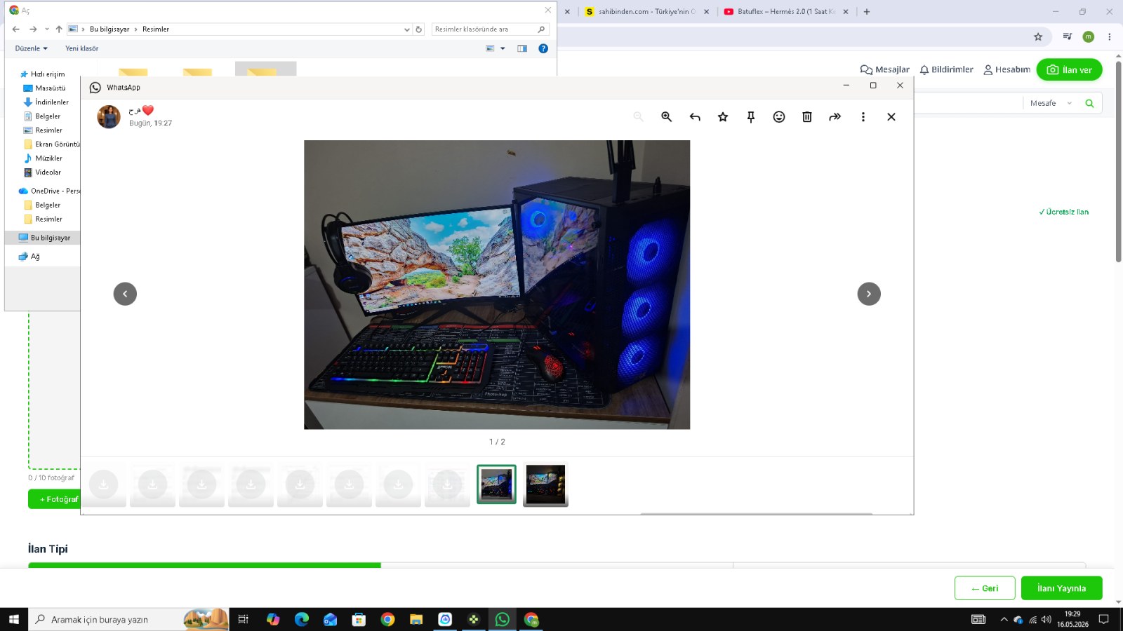 Masa&uuml;st&uuml; PC masa&uuml;st&uuml; gaming bilgisayar  fiyat i&ccedil;in anlaşma vardır iade yoktur