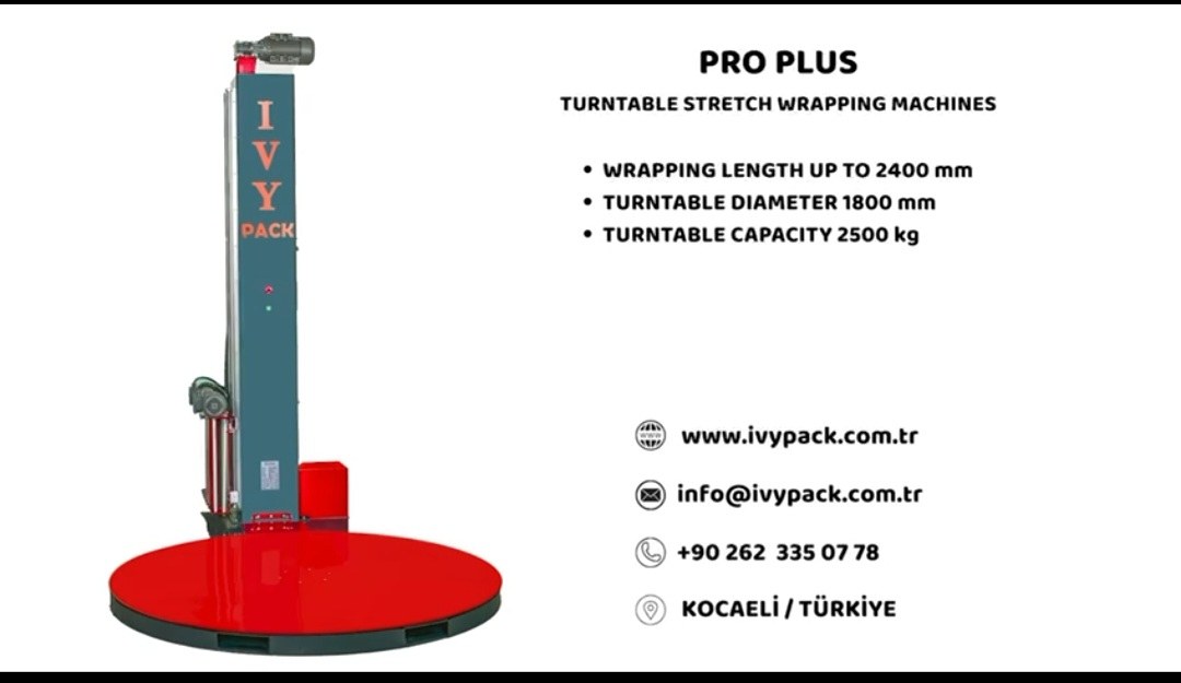Mağaza işlemleri IVY PACK PRO PLUS Turntable Stretch Wrapping Machine
