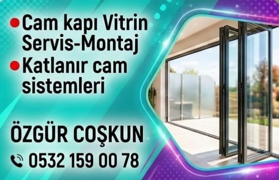 Tamir Şirketi ve Usta Cam Kapı Vitrin Servis-Montaj Katlanır Cam Sistemleri