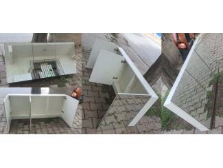 3 kapaklı camlı i&ccedil;i raflı banyo aynası detayları okumadan y